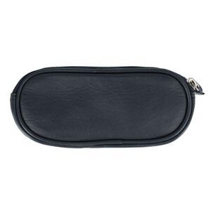CTM Napa Leather Zip Around Double Eyeglass Case Holder